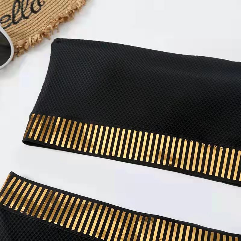 Women's Solid Color High Waist Split Bikini